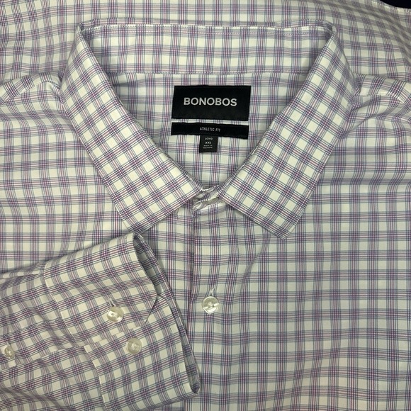 Bonobos Shirt Mens XXL Long 2XL Tall Athletic‎ Fit Button Up Stretch Performance - Picture 1 of 7